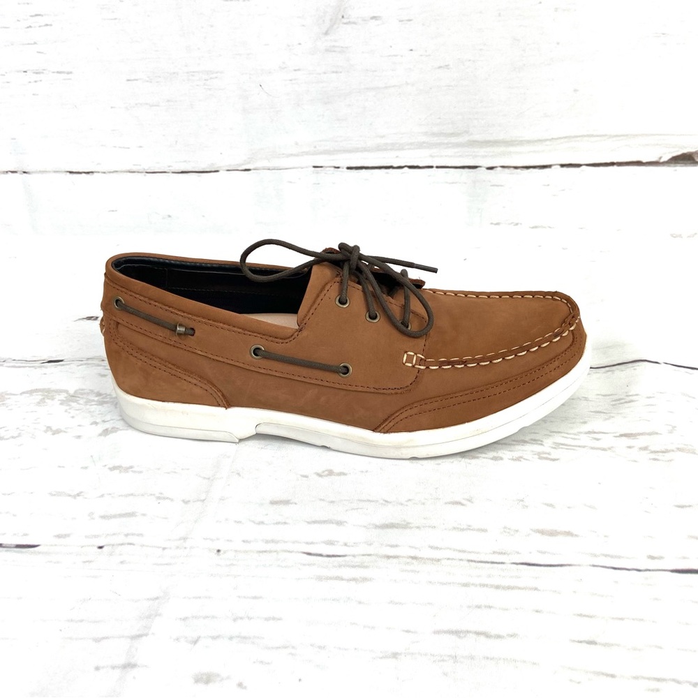 Apex Boat Shoes Men’s 11.5 M Brown Leather Slip On - Picture 3 of 12